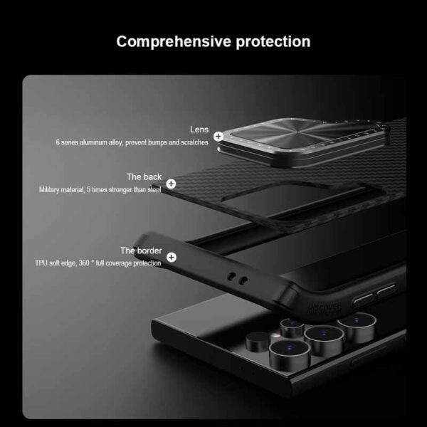 Nillkin CarboProp Aramid fiber Overlay armor case for Galaxy S24 Ultra - Image 6