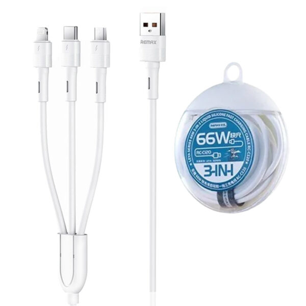 REMAX-RC-120 66W 3 In 1 Fast Charging Data Cable