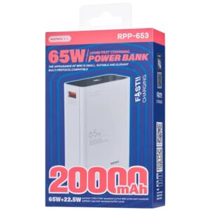 REMAX RPP-653 20000MAH 65W+22.5W Super Fast Charging Powerbank